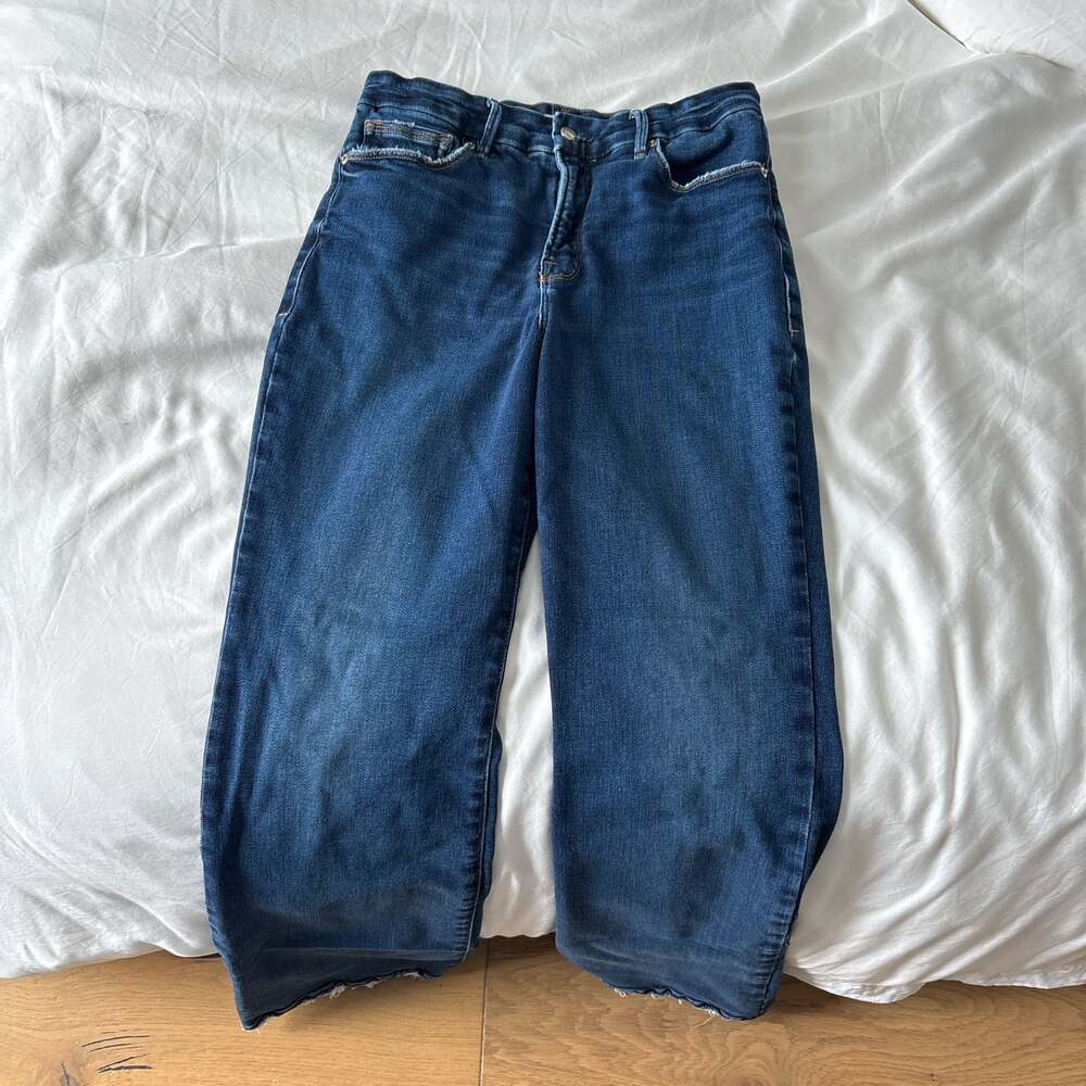 Good American Good Classic Bootcut Jeans in Indigo Wash Size 10 High Rise